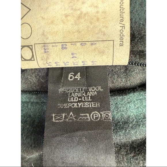 Vintage Steinbock Trench Coat Men Size 64 Black Wool Long Sleeve Vented Collared - Picture 4 of 10